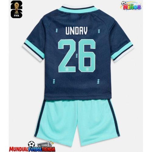 Camiseta Alemania Deniz Undav #26 Segunda Equipación Replica Mundial 2026 para niños mangas cortas (+ Pantalones cortos)